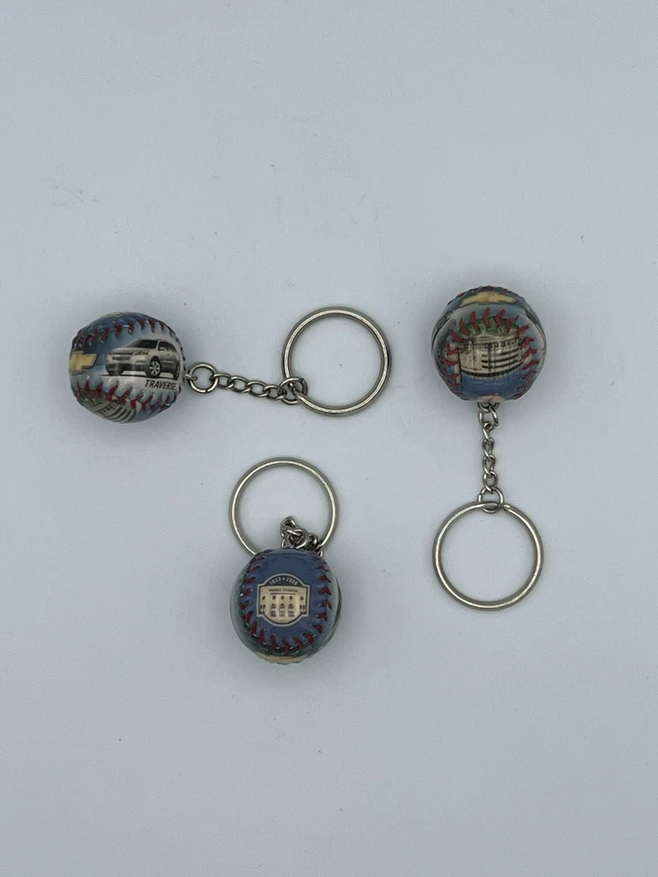 Lot of 3 2008 Yankee Stadium & Chevrolet Baseball Key Chains - Image 2 of 2