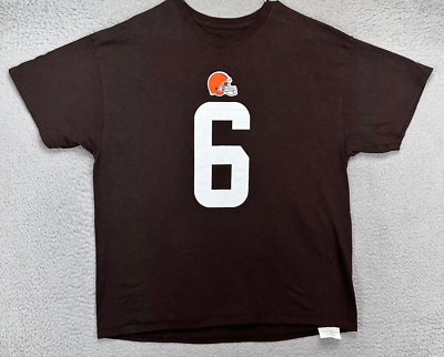 Cleveland Browns Shirt Mens XL Brown Baker Mayfield Jersey Tee NFL