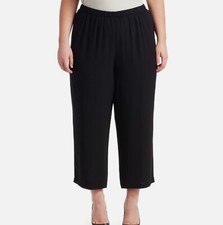 Eileen Fisher Cropped Ankle Georgette Washable 100 Silk Pants PLUS 2X NWT 258