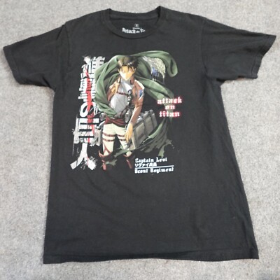 Attack on Titan T-shirt S Black Captain Levi Season 3 | eBay