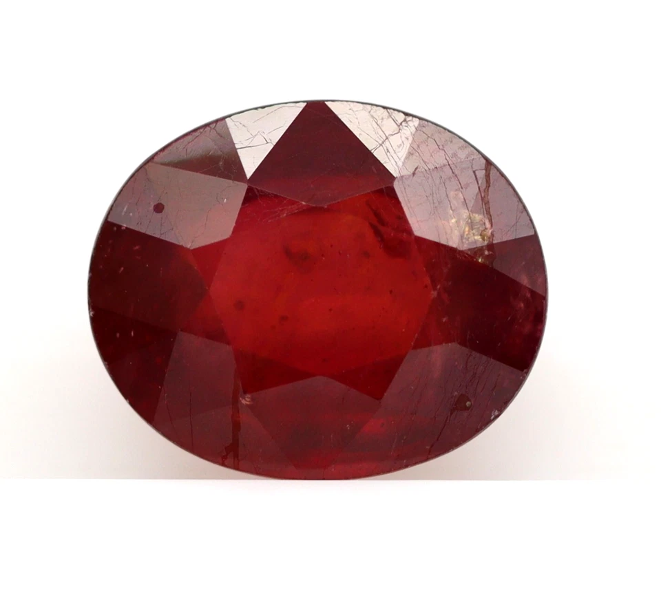 8.45 Ct Certified Natural Pinkish Red Ruby Faceted Oval Gemstone Loose 12x10 mm - Image 2 of 4