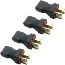 4Pcs No Wire RC Deans T Series Connector 1 Female to 2 Male T Plug in Series Pow