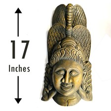 Volto umano maschera intaglio decorazione casa decorazione tribale appesa parete