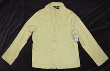 Northcrest Lime Freeze Vintage Stretch Denim Blazer Jacket Small $25 Nwt