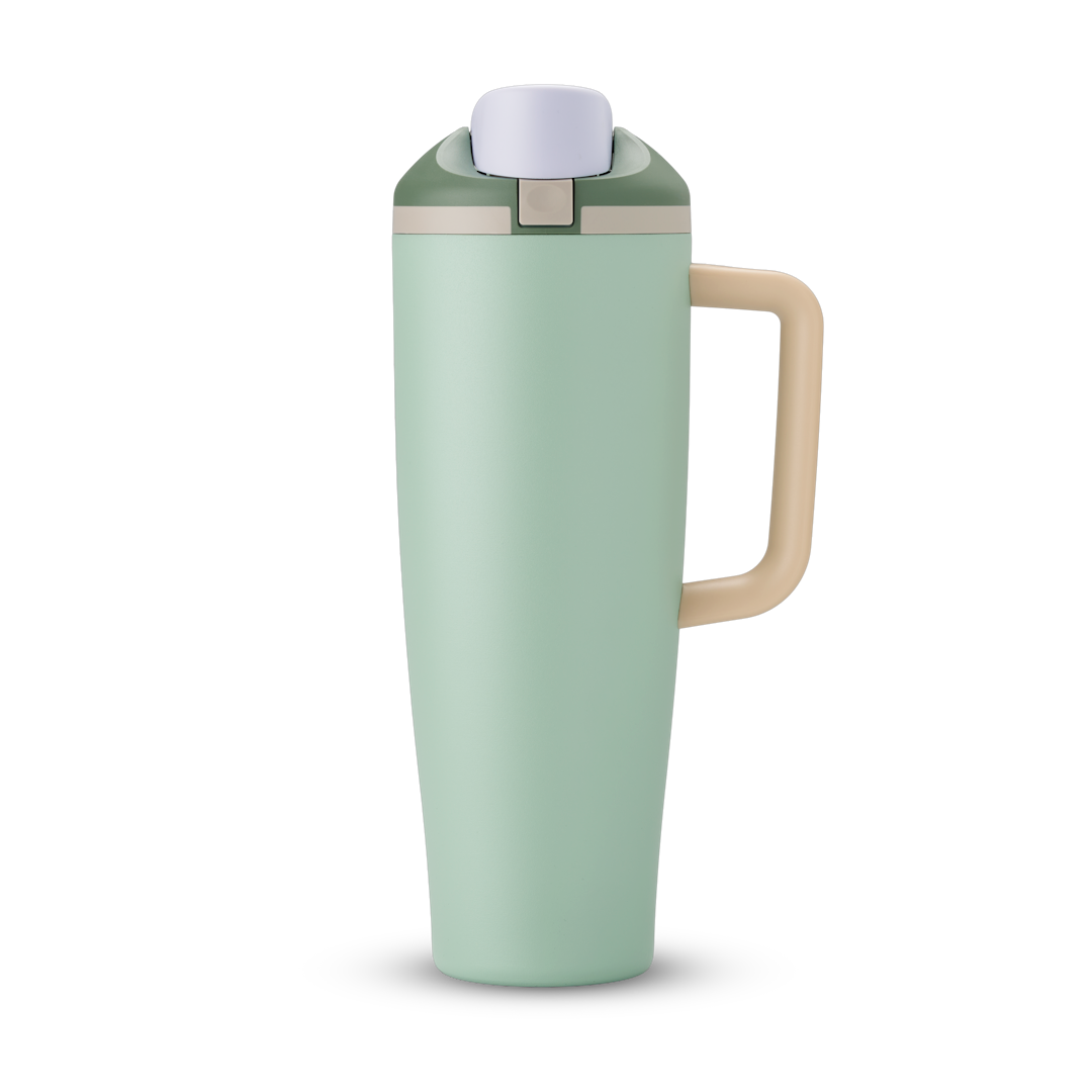 Owala FreeSip Stainless Steel Insulated Tumbler, 40oz, Eucalyptus.