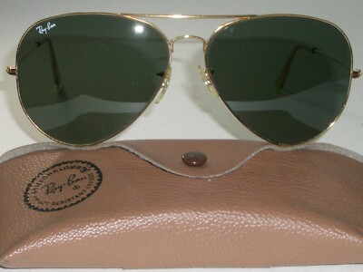 64[]14mm VINTAGE B&L RAY BAN W0500 G15 UV LARGEST METALS III