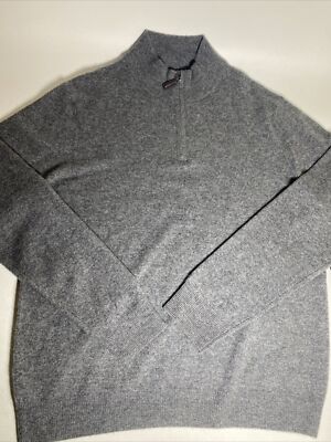 Christian Lacroix Cashmere Sweater Quarter Zip Size XL Gray NWT | eBay
