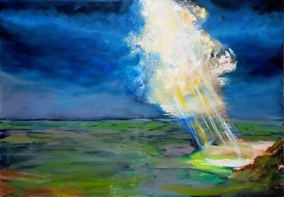 Abstract landscape oil painting 100x70 cm painting on canvas