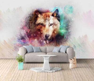 3D Painted Wolf ZHUA7599 Wallpaper Wall Murals Removable Self-adhesive Amy