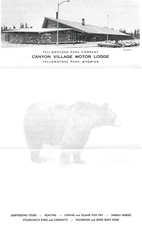 VTG~CANYON VILLAGE MOTOR LODGE~YELLOWSTONE, WY~SOUVENIR ADV. HOTEL STATIONERY