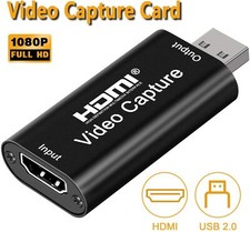 HDMI Video Capture, Audio Video Capture Cards HDMI to USB, Full HD 1080 USB 2.0