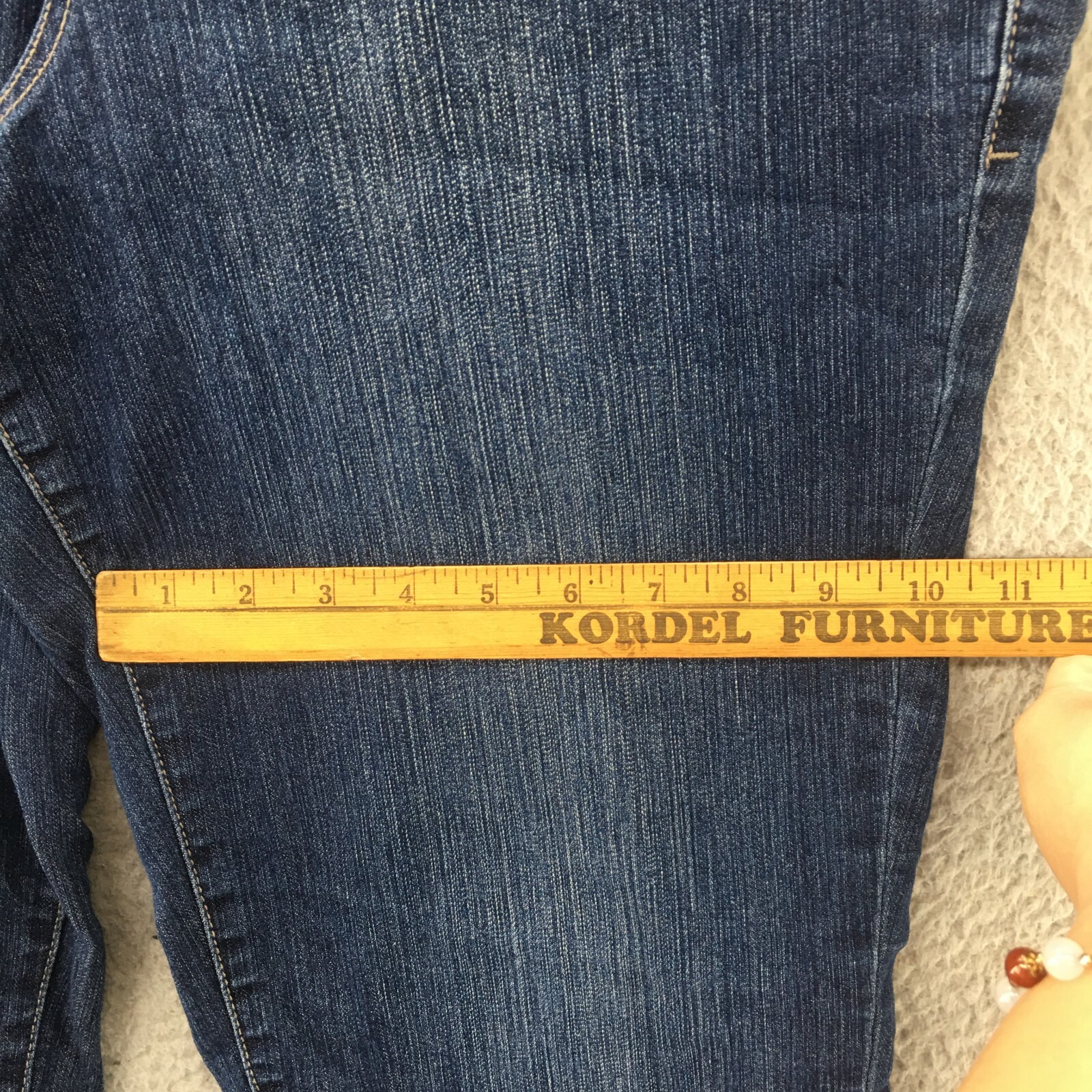 Jag Jeans Slim Fit Capri Pants Womens (Actual 35.5x 24) Blue Dark Wash Mid Rise