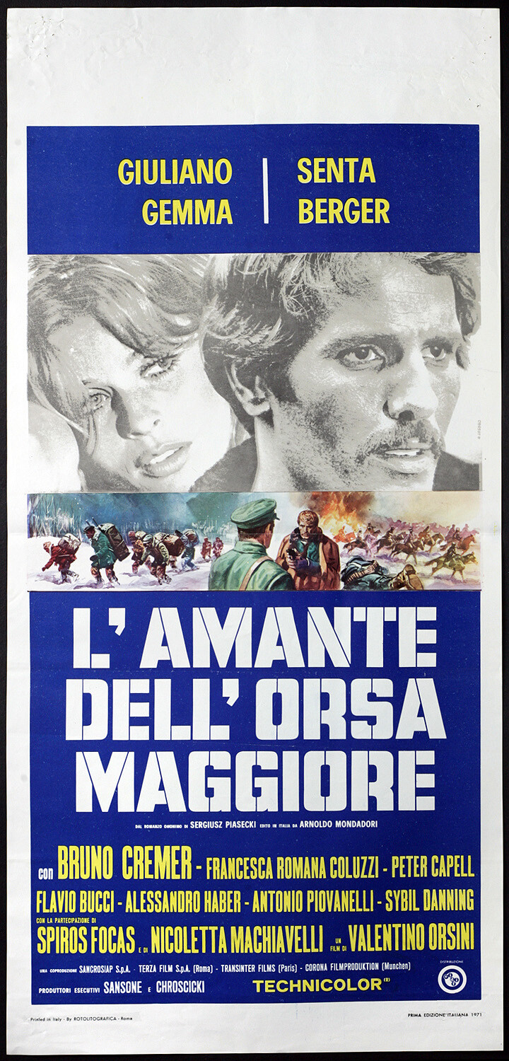 Locandina originale film L'amante dell'Orsa Maggiore (1972) - Regia di Valentino Orsini