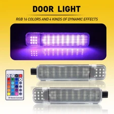 RGB LED Panel Door Courtesy Lights For 1999-06 Silverado 1500 2500 3500HD Pickup