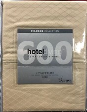 2 Hotel Living 5 Star Lux Diamond 600TC 100 Cotton Supima King PillowCases champ
