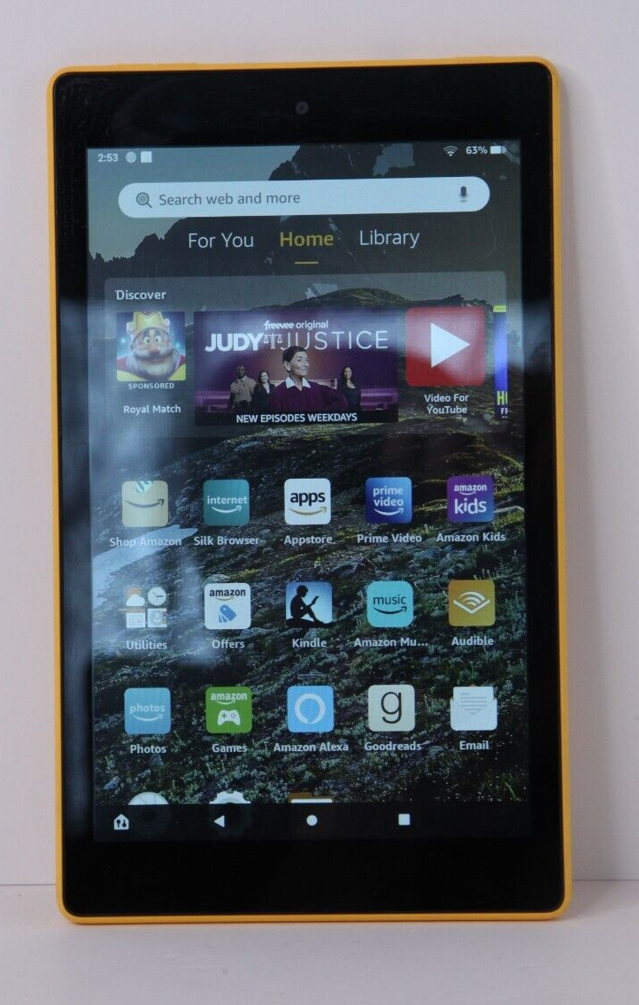 Amazon Fire HD 8 8th Gen. 32GB (L5S83A) 8 inYellow WiFi Tablet Pre