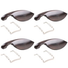 4Set Ebony 4/4 Violin Chin Rest  Screw Violin Parts