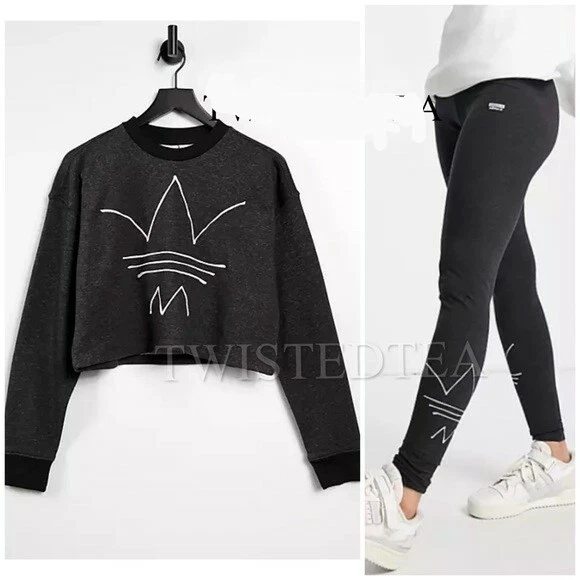 Adidas originals ryv trefoil leggings shop in gray