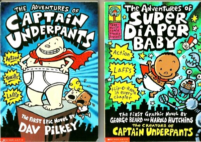 Captain Underpants Lot of Scholastic Children's Books Super
