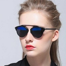 Fashion Sunglasses Women's Mirrored Lens Round Frame Trendy Shades Beach Lentes