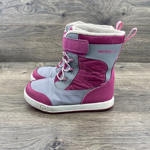 Merrell Waterproof Storm 2.0 Winter Snow Boots Kids Girls Size 1 Hot Pink