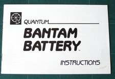 Quantum Bantam Battery Instruction Manual Original