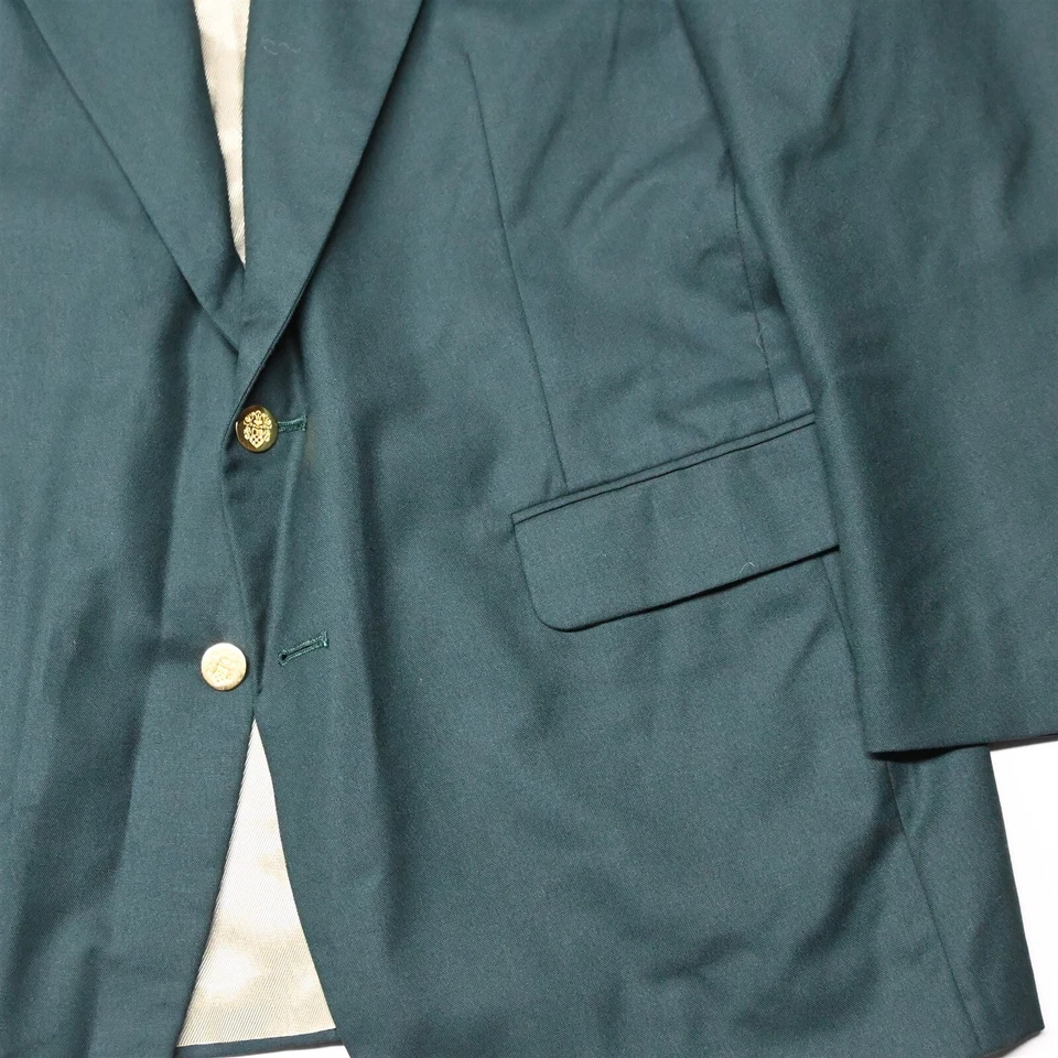 Blazer Abrigo Deportivo De Colección Hecho en EE. UU. Corbin 44R Lana Verde Botón Dorado para Hombres Foto 3 de 4