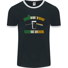 Irish You Were Beer St Patricks Day Beer Mens Ringer T-Shirt FotL
