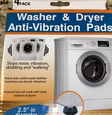 4 Pack Washer  Dryer Anti-Vibration Pads 2.5  Diamter Black  ref33/100 
