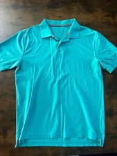 Saddlebred Short Sleeve Polo Shirt men's Large Teal Refurbished