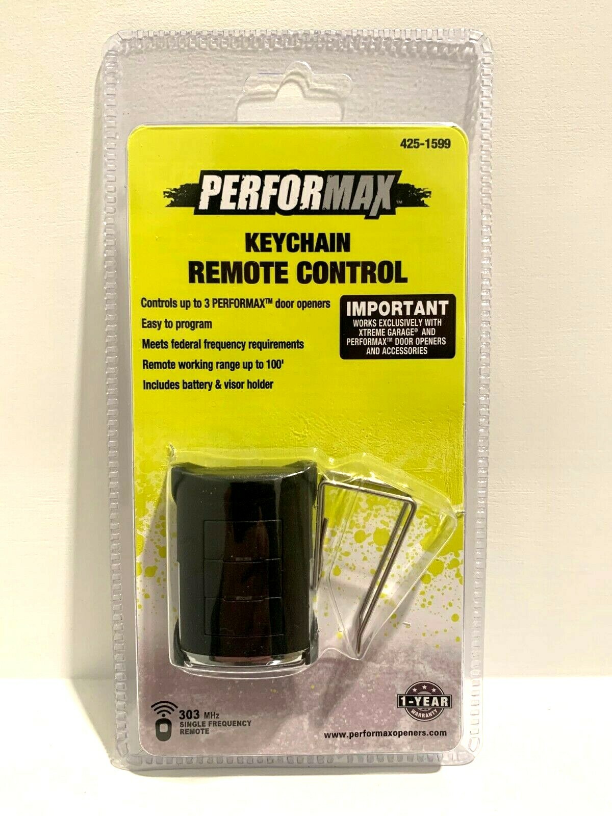 Performax Keychain Garage Open Remote Compatible With Xtreme Garage