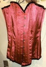 Womens Underbust Boned Corset Waist Cincher Trainer Bustier Top Lace Up Size 22.