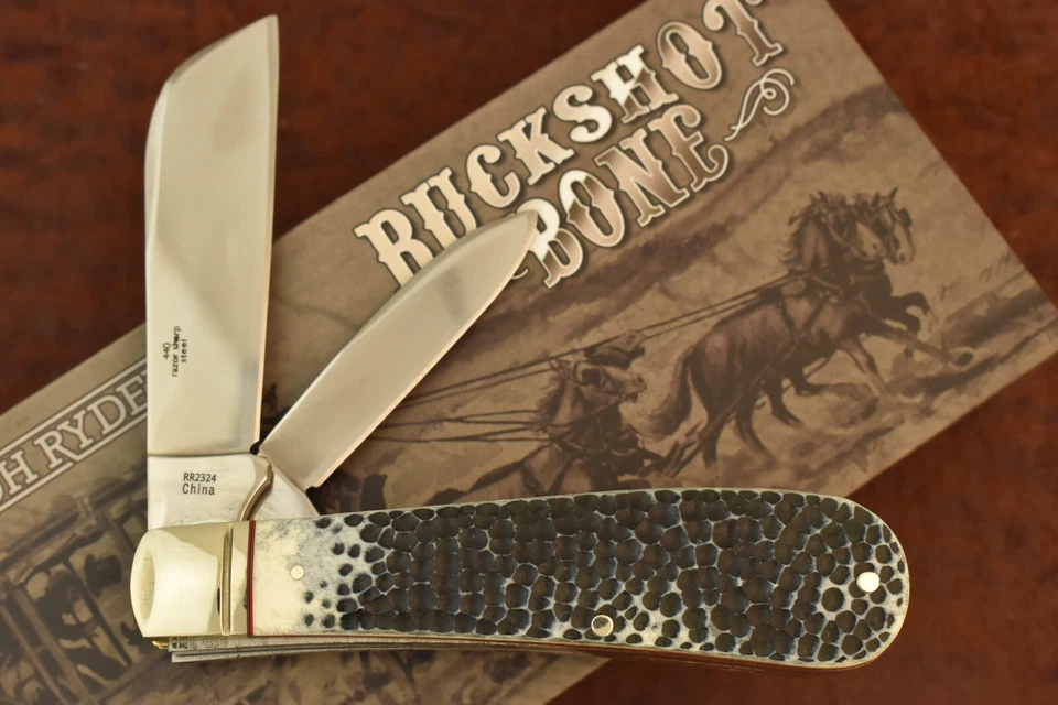 ROUGH RIDER RYDER BUCKSHOT BONE JUMBO LOOM FIXER HALF HAWKBILL KNIFE RR2324 - Image 4 of 4