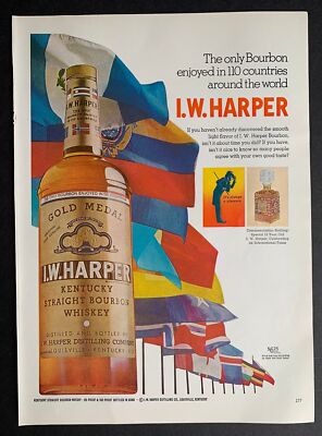 Vintage 1967 IW Harper Whiskey Print Ad