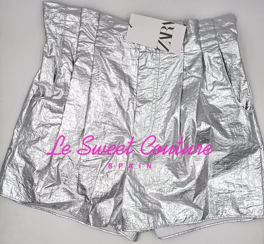 Zara hotsell silver shorts