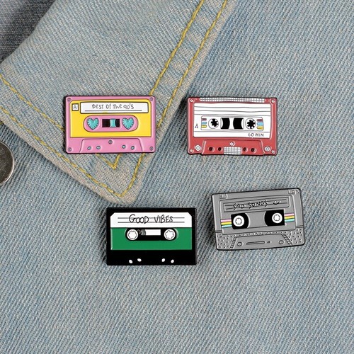 Good Vibes Mixtape Cassette Happy Energy Positive Motivate Pin - Bild 3 von 3