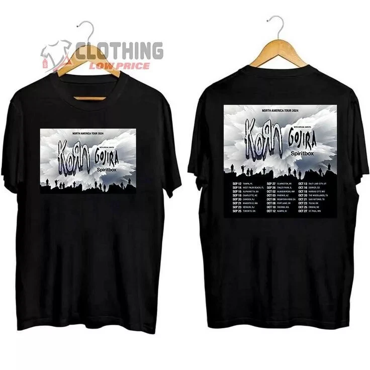 Korn Tour 2024 Merch, Korn Tour 2024 Tour Dates 2024 Shirt, Gorija And Spiritbox