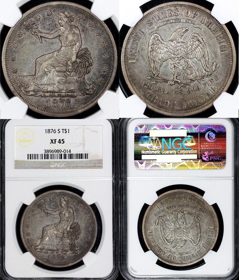 1876-S Silver Trade Dollar NGC XF 45 | eBay