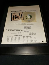 Fleetwood Mac Silver Springs Rare Original Radio Promo Poster Ad Framed! #2