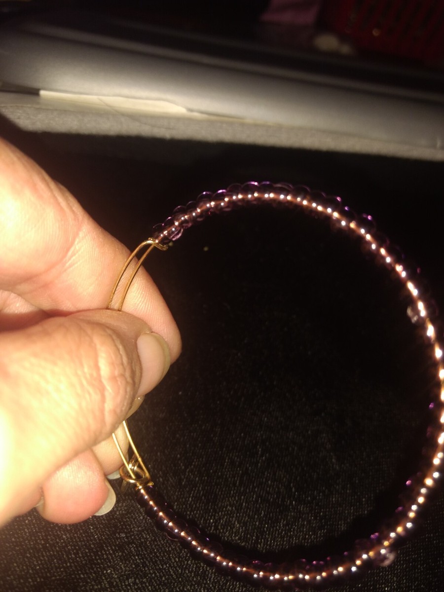 Alex Ani purple Amethyst Small Crystal bracelet
