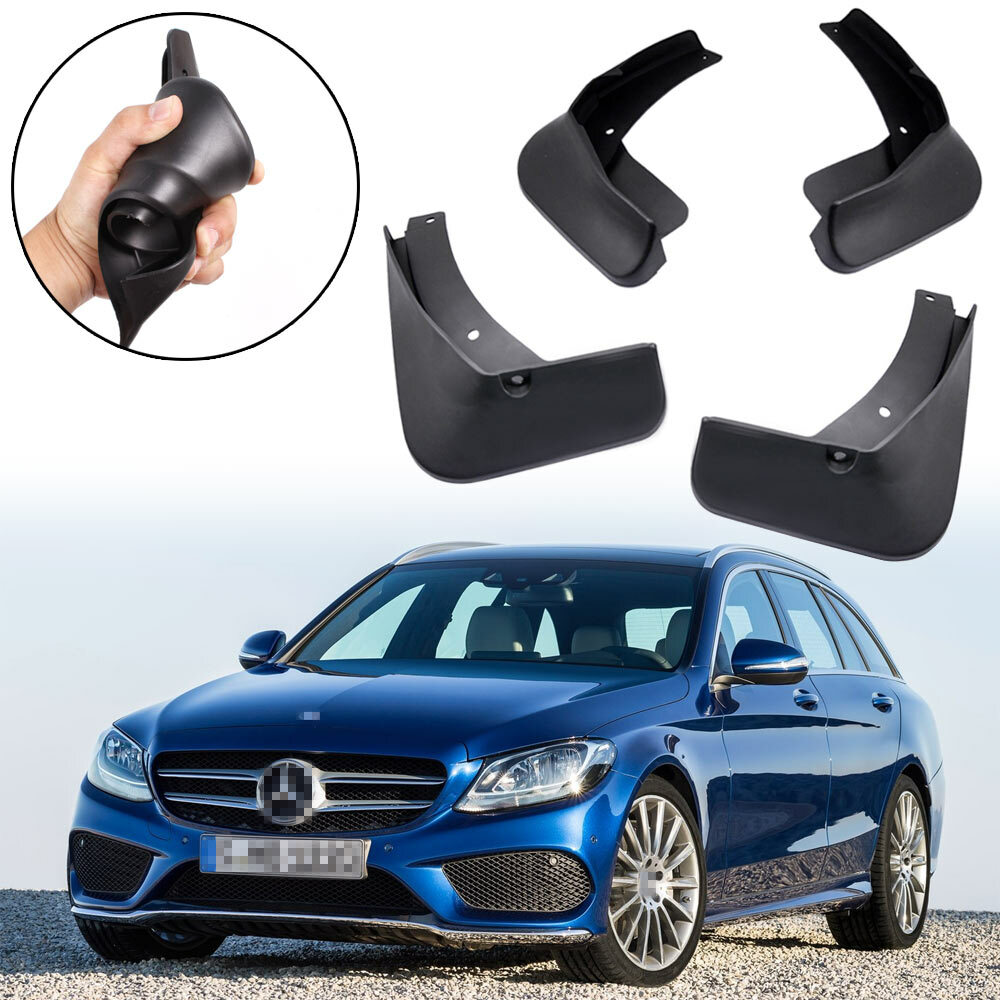 Mud Flaps Splash Guard Fender Car Mudguard for Mercedes Benz C Class Estate AMG-image