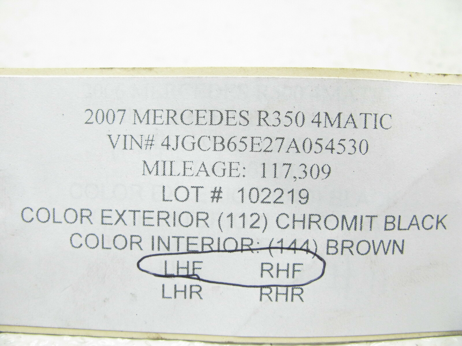 07-13 MERCEDES W251 R350 GL550 ML550 FRONT LEFT RIGHT BRAKE CALIPER PAIR SET 102