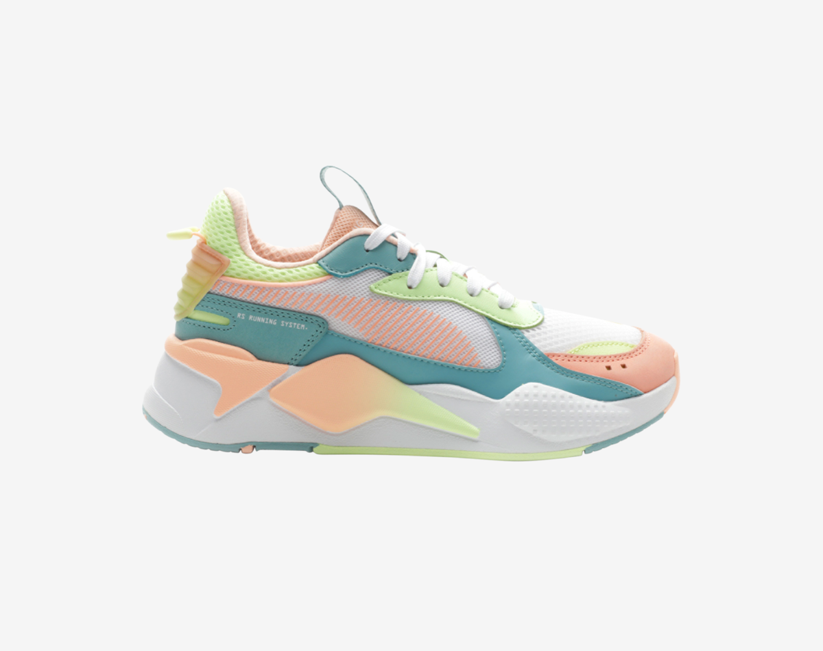 PUMA RS-X Womens White Peach Parfait Bluemazing Yellow Blue 384649