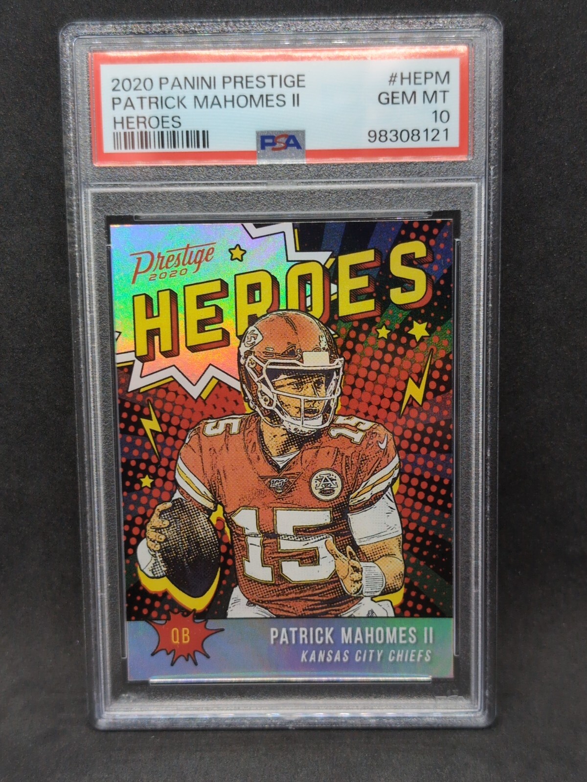 2020 Panini Prestige Heroes Patrick Mahomes II Kansas City Chiefs PSA 10