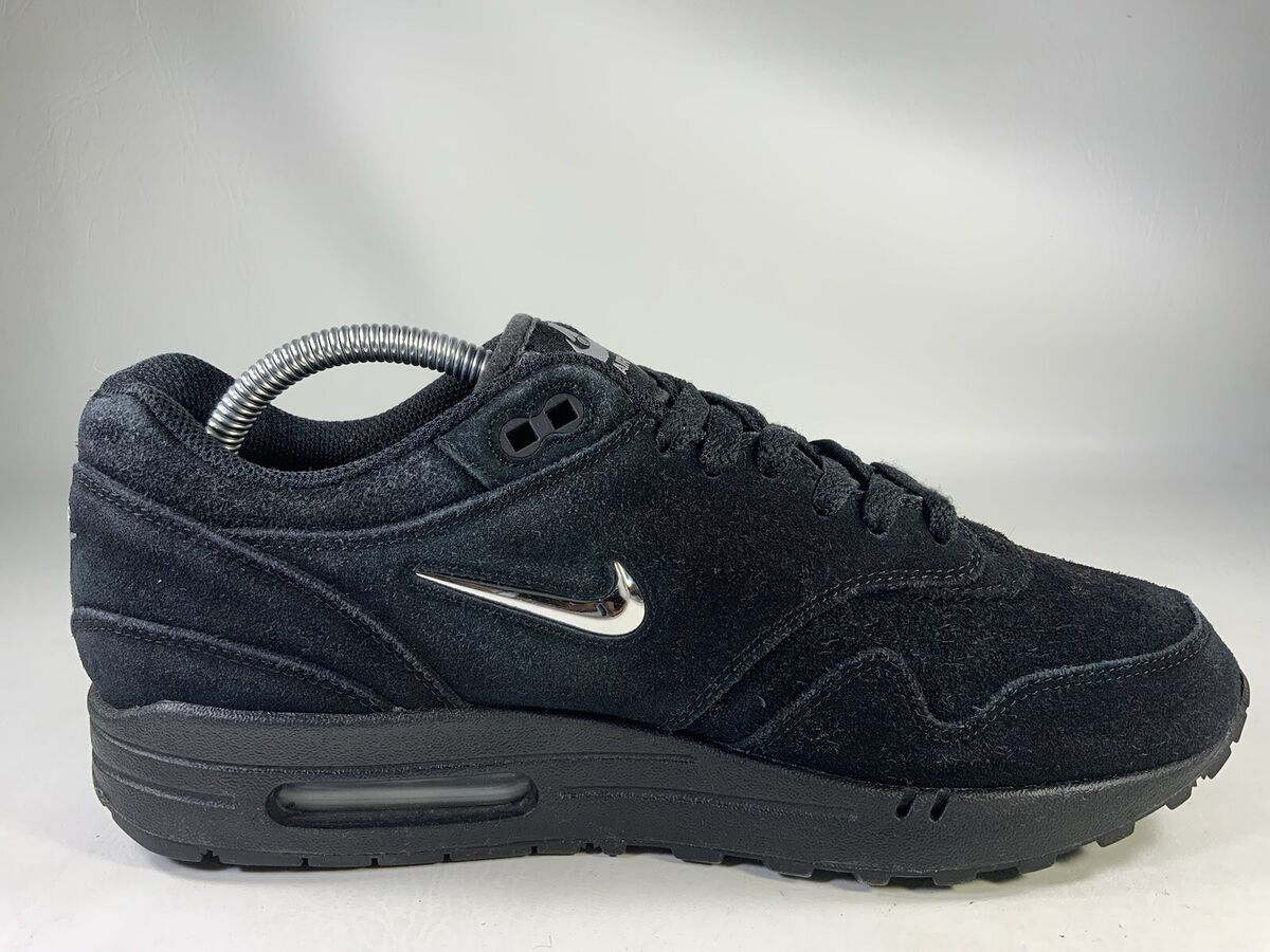 Nike Air Max 1 Premium Jewel Triple Black Chrome Rare Womens Nike Air Max 1 Premium Jewel Triple Black Chrome Rare Womens
