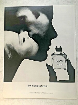 1971 Werbung IMPREVU COTY PARFUM SPRAY MIST LET IT HAPPEN TO YOU KÖLN TALKUM 