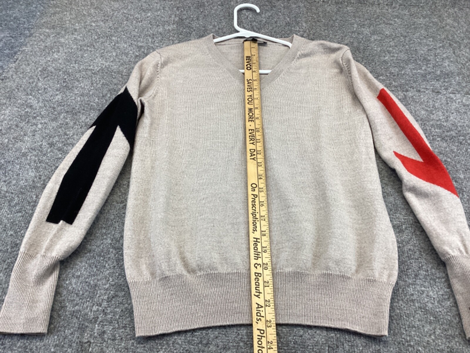 Anya Hindmarch Sweater Women’s Small Arrows Brown V neck Pullover