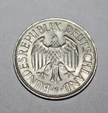 1970-F  GERMAN ( DEUTSCHE ) 1 MARK (TOP NOTCH COIN) US SELLER  AU?