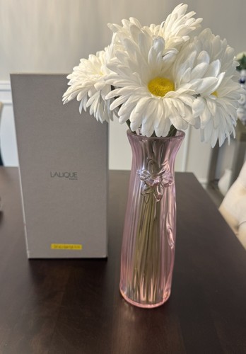 Lalique Crystal Daffodil Vase Pink - Picture 4 of 7
