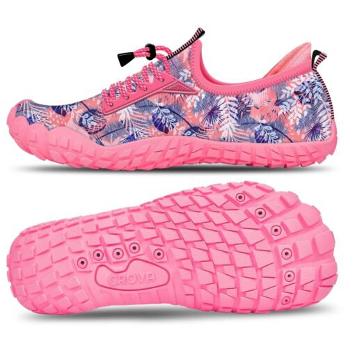 Kids Water Shoes Built-in Heel Grips Barefoot Swim Pool Hiking Big Kid